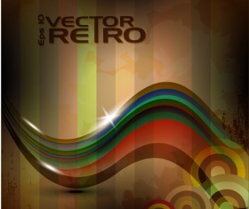 Set of retro Grunge background vector 05