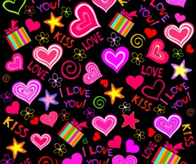 Elements of Romantic Heart vector 03