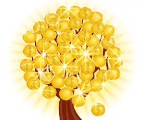 Set vector of financial elements icon 04