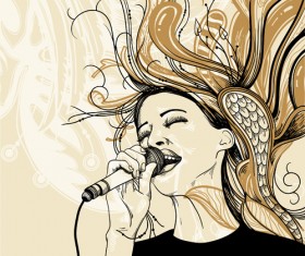 karaoke design elements vector 03