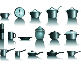 Different Kitchen utensils vector 01