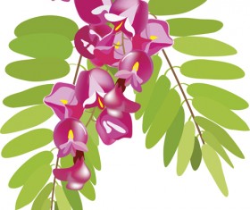 Different leaves design elements vector 05