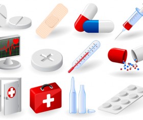 Medical elements vector collection 04