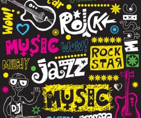 music elements and literal vector 04