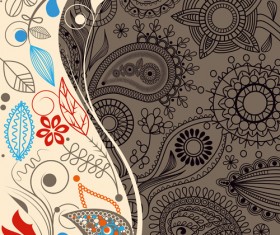 Set of paisley pattern Seamless vector 04