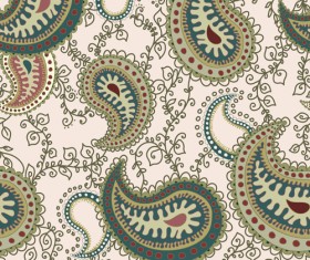 Set of paisley pattern Seamless vector 05