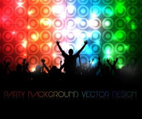 Set of People at a party Silhouettes vector 03