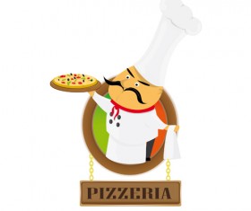vector pizza elements art 01 set