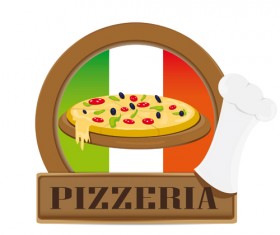 vector pizza elements art 02 set