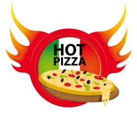 vector pizza elements art 04 set