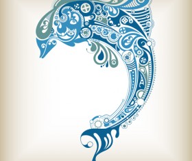 Set of cute sea animals vector 01