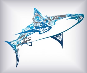 Set of cute sea animals vector 04