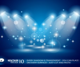 Set of Blue Spotlights background vector 04