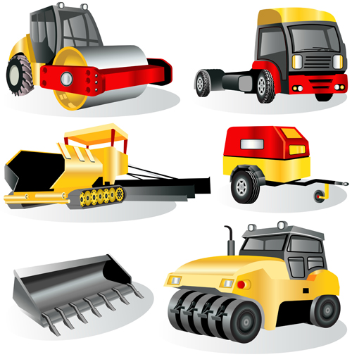 Different Traffic Tool elements vector 04