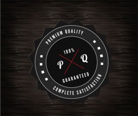 black label of Quality and guaranteed vector 01