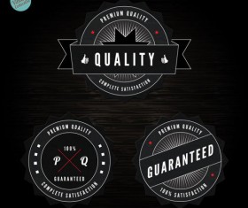 black label of Quality and guaranteed vector 02
