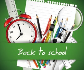 School design elements background vector 03