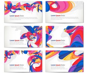 Colorful Abstract cards vector Graphics 01
