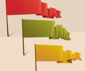 Elements of Creative Origami background vector set 02