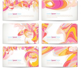 Colorful Abstract cards vector Graphics 02
