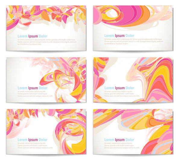 Colorful Abstract cards vector Graphics 02