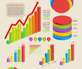 Set of chart and Infographics design elements vector 01