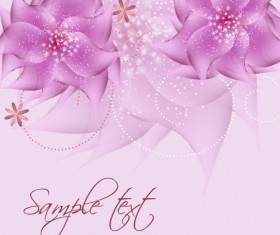 Vivid Shiny Floral vector background art 01