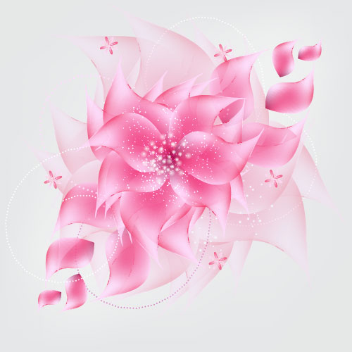 Vivid Shiny Floral vector background art 02