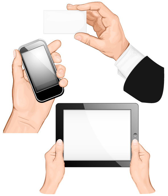Various multi-touch gestures for tablets and smartphones vector 02