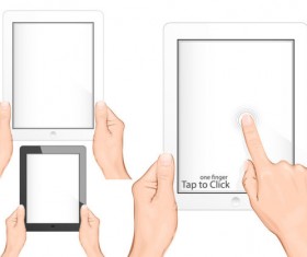 Various multi-touch gestures for tablets and smartphones vector 03
