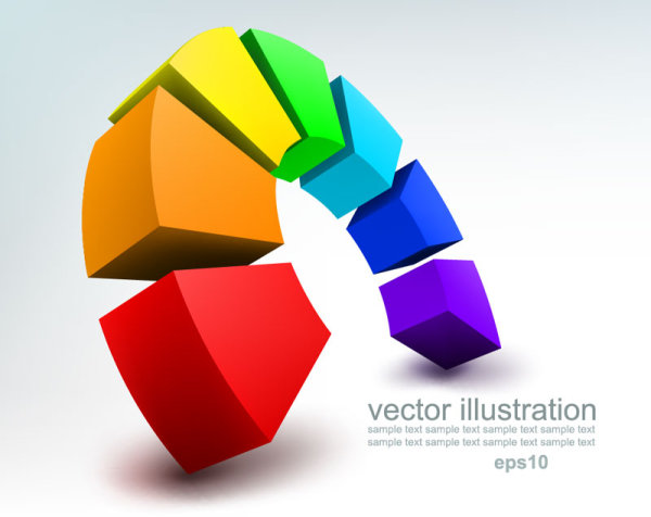 Concept 3D vector background graphics 02
