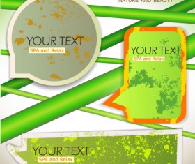 Grunge of Speech frames labels vector 03