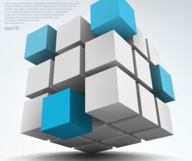 Concept 3D vector background graphics 04