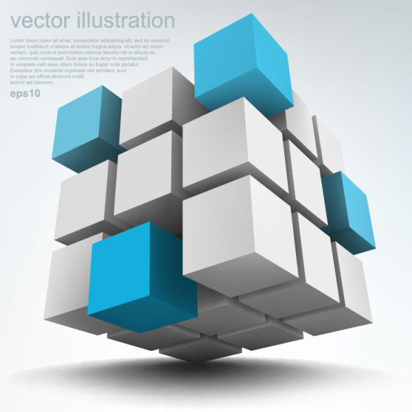 Concept 3D vector background graphics 04