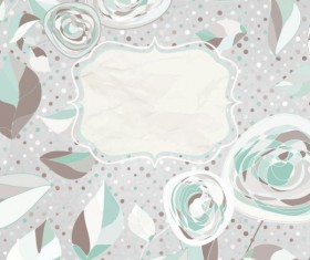 Hand drawn Floral and paper of background vector 01