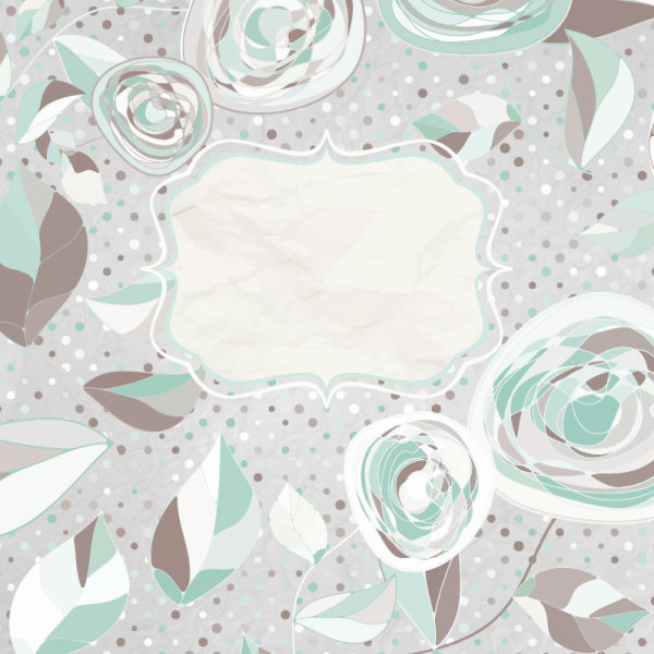 Hand drawn Floral and paper of background vector 01
