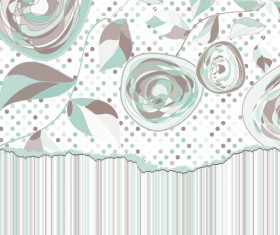 Hand drawn Floral and paper of background vector 02