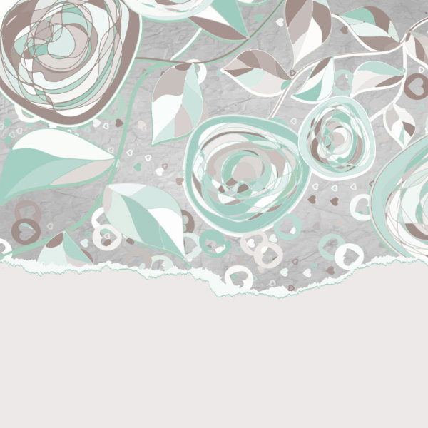 Hand drawn Floral and paper of background vector 04