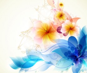 Brilliant Floral colorful background vector 01
