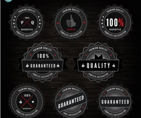 black label of Quality and guaranteed vector 03