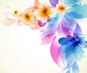 Brilliant Floral colorful background vector 03