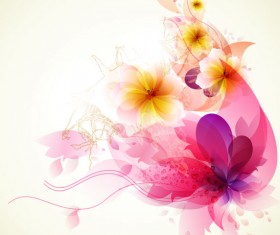 Brilliant Floral colorful background vector 04