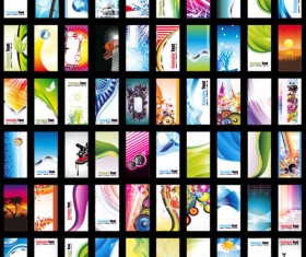 Collection of Stylish Business cards design elements vector 01