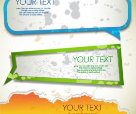 Grunge of Speech frames labels vector 05