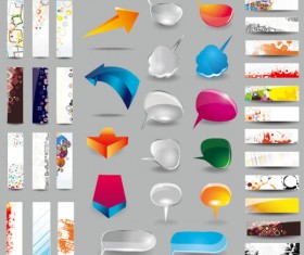 Collection of Stylish Business cards design elements vector 03