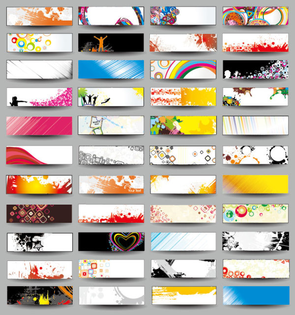 Collection of Stylish Business cards design elements vector 04