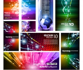 Collection of Stylish Business cards design elements vector 05