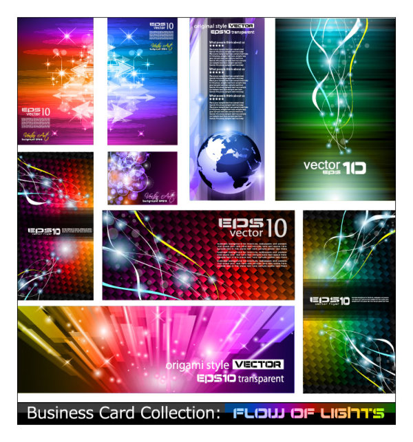 Collection of Stylish Business cards design elements vector 05