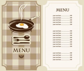 Set of cafe and restaurant menu cover template vector 04