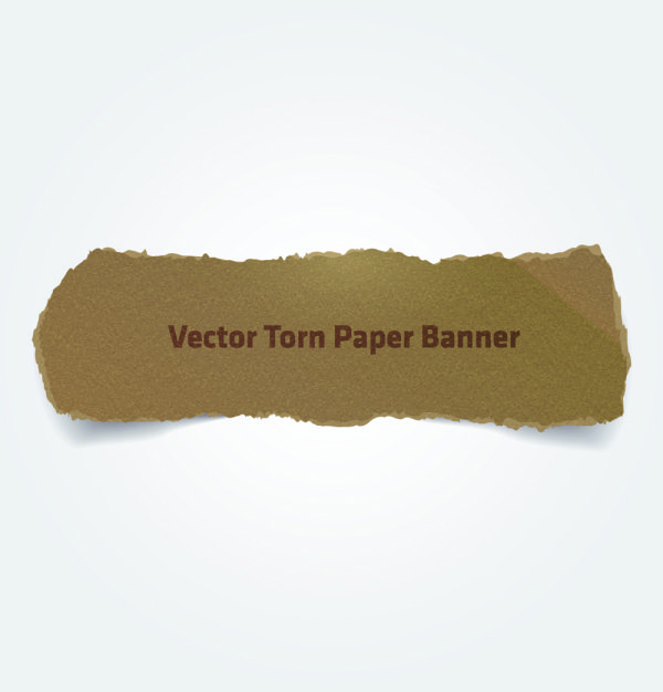 Ripped parchment banner vector Graphics 01